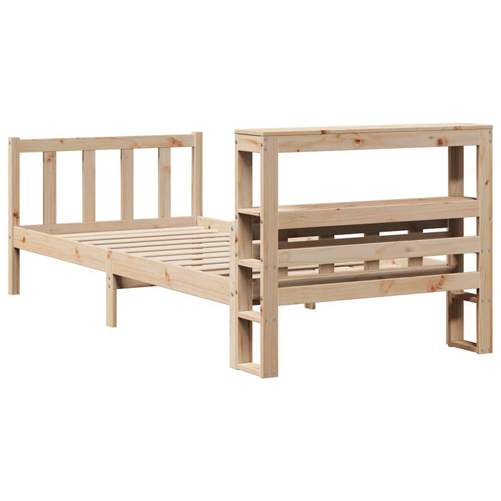 sengeramme uden madras 90x190 cm massivt fyrretræ