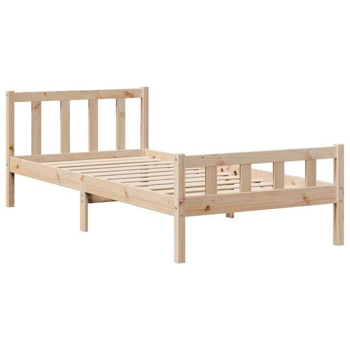 sengeramme uden madras 90x190 cm massivt fyrretræ