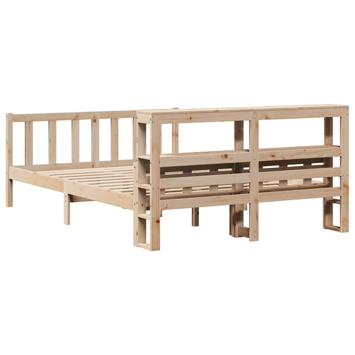 sengeramme uden madras 160x200 cm massivt fyrretræ