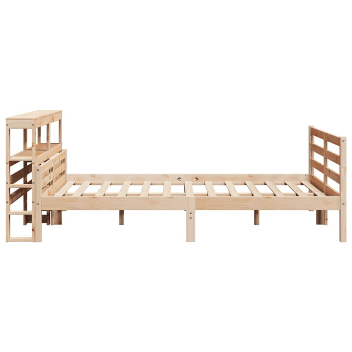 sengeramme med sengegavl 150x200 cm massivt fyrretræ