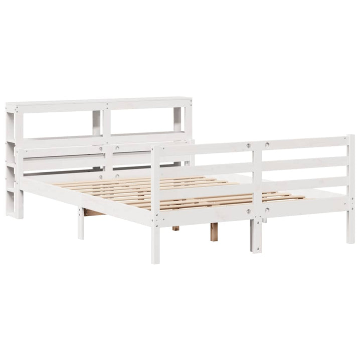 sengeramme med sengegavl 160x200 cm massivt fyrretræ