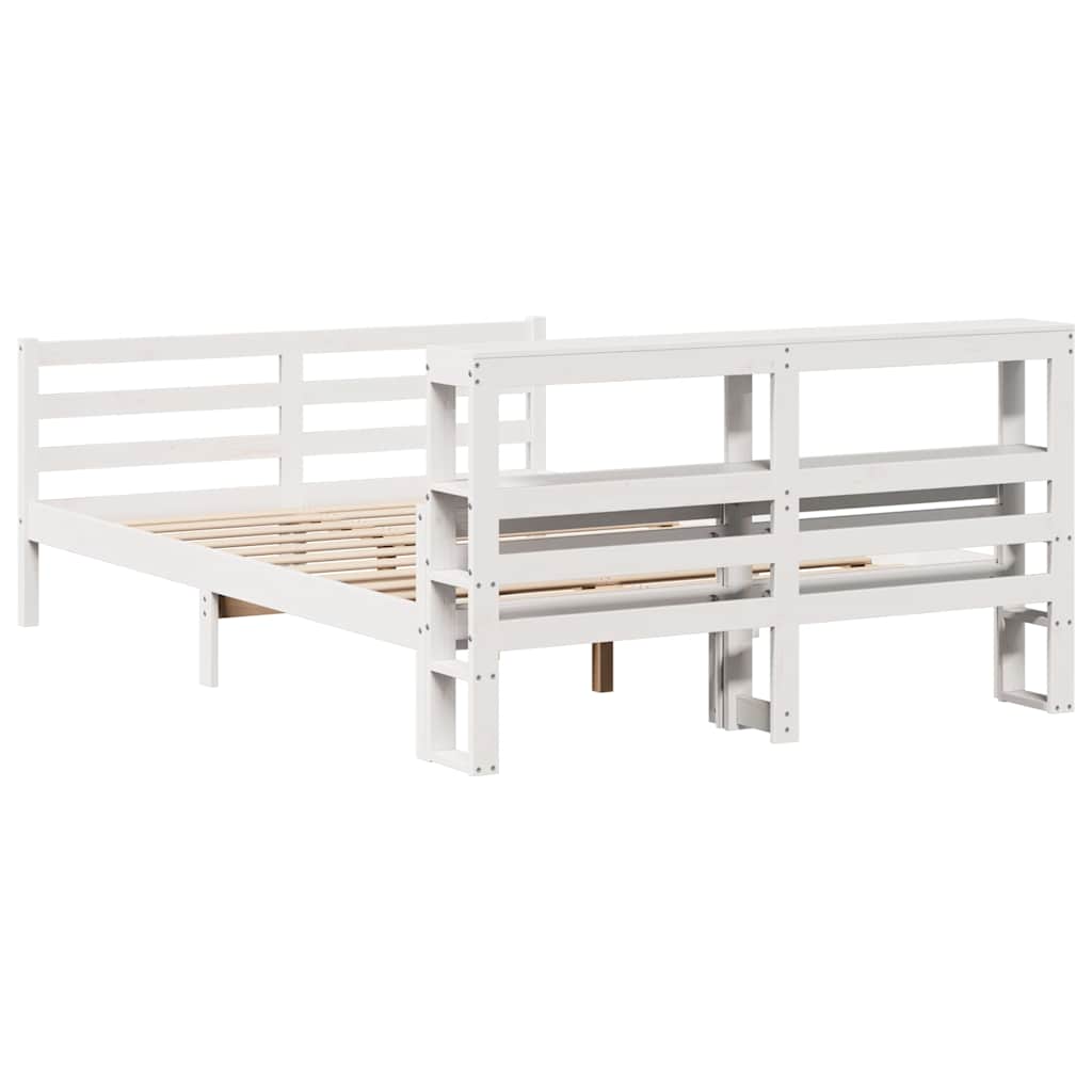 sengeramme med sengegavl 160x200 cm massivt fyrretræ