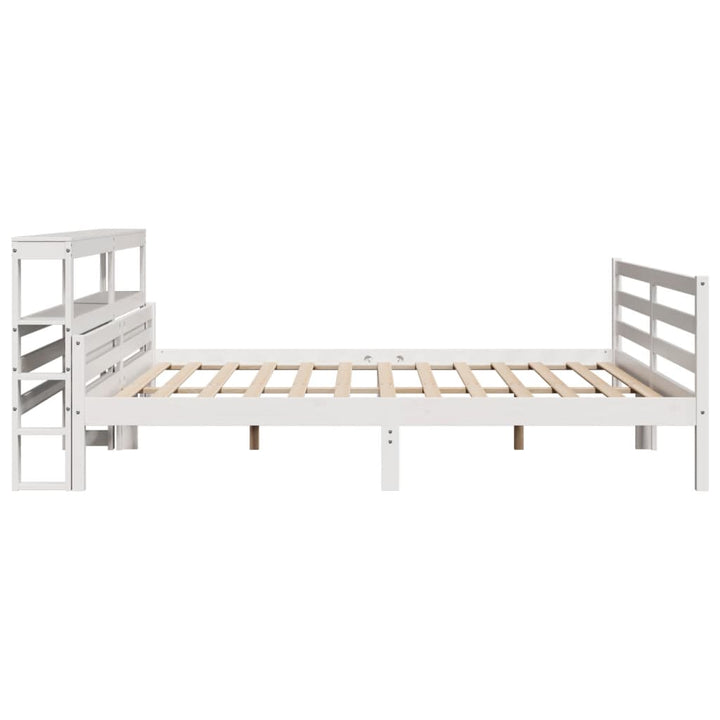 Sengeramme med hovedgærde uden madras Hvid 200x200 cm