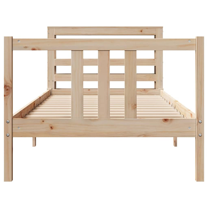 sengeramme med sengegavl 90x190 cm massivt fyrretræ