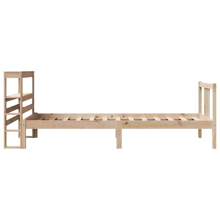 sengeramme med sengegavl 90x190 cm massivt fyrretræ