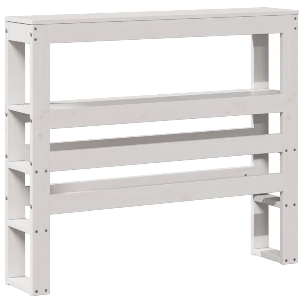 sengeramme med sengegavl 75x190 cm massivt fyrretræ hvid