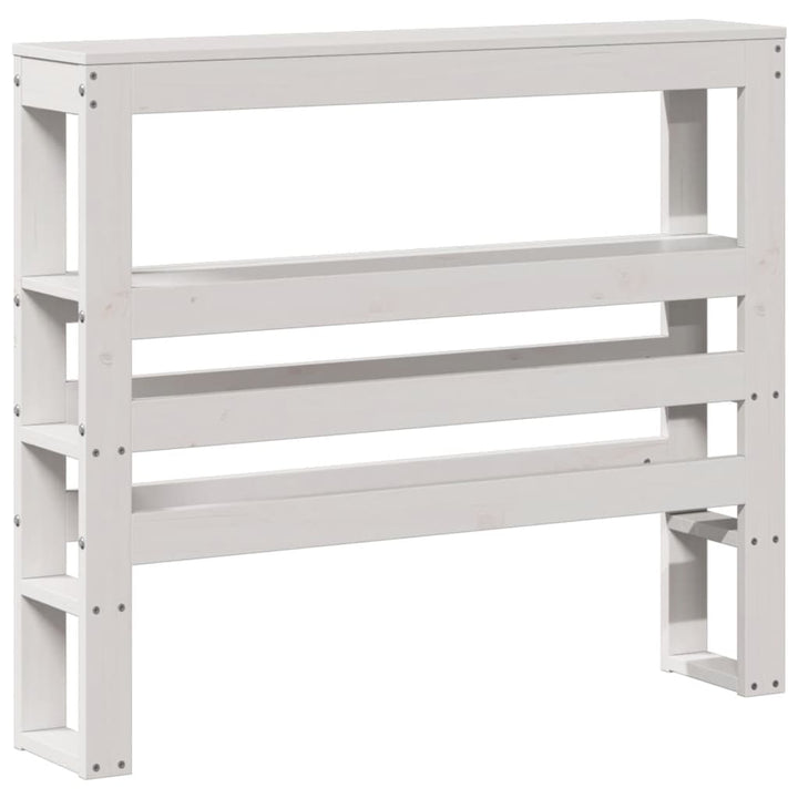 sengeramme med sengegavl 75x190 cm massivt fyrretræ hvid