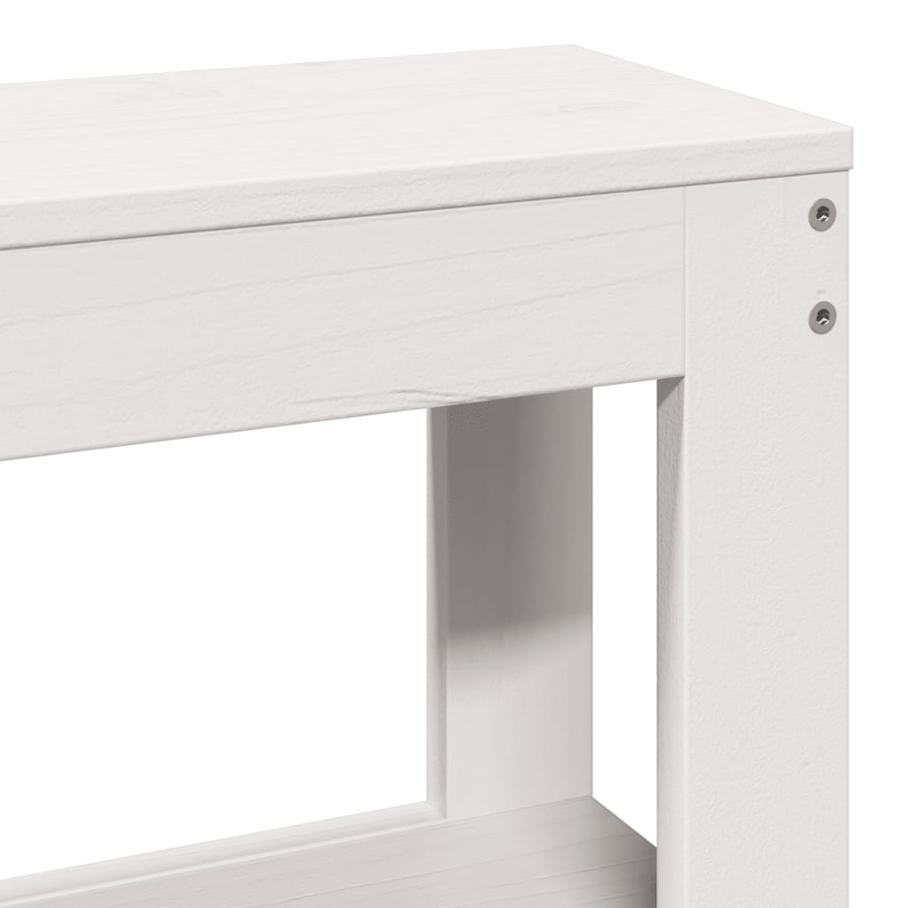 sengeramme med sengegavl 75x190 cm massivt fyrretræ hvid