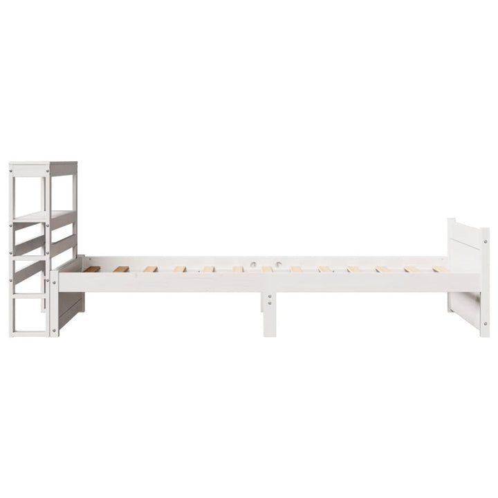 Sengeramme med hovedgærde uden madras Hvid 90x190 cm