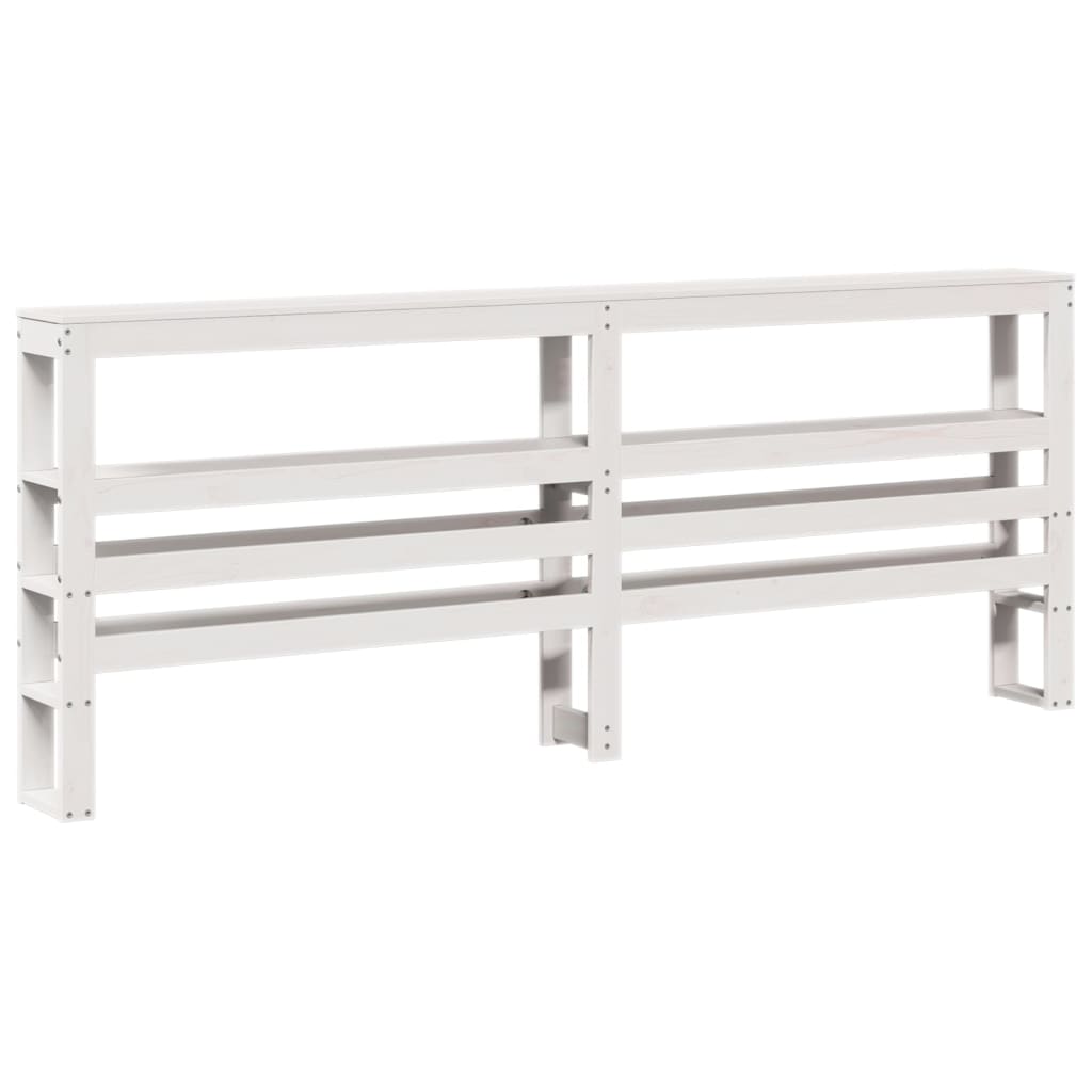 sengeramme med sengegavl135x190 cm massivt fyrretræ hvid