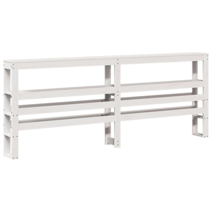 sengeramme med sengegavl135x190 cm massivt fyrretræ hvid