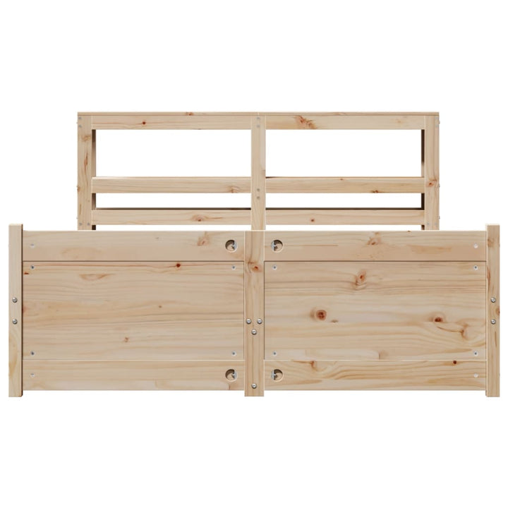 sengeramme med sengegavl 120x200 cm massivt fyrretræ hvid