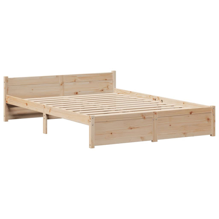 sengeramme med sengegavl 120x200 cm massivt fyrretræ hvid
