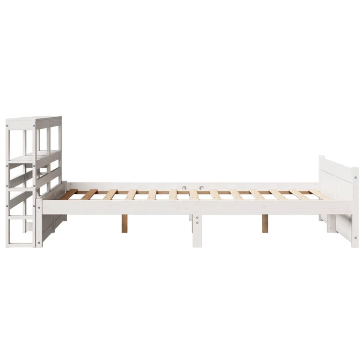 Sengeramme med hovedgærde uden madras Hvid 120x200 cm