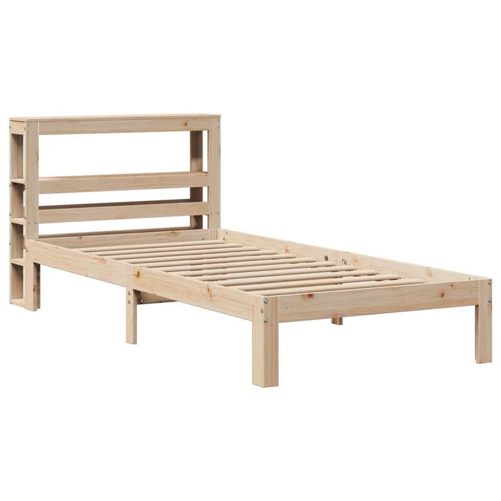 sengeramme med sengegavl 90x190 cm massivt fyrretræ