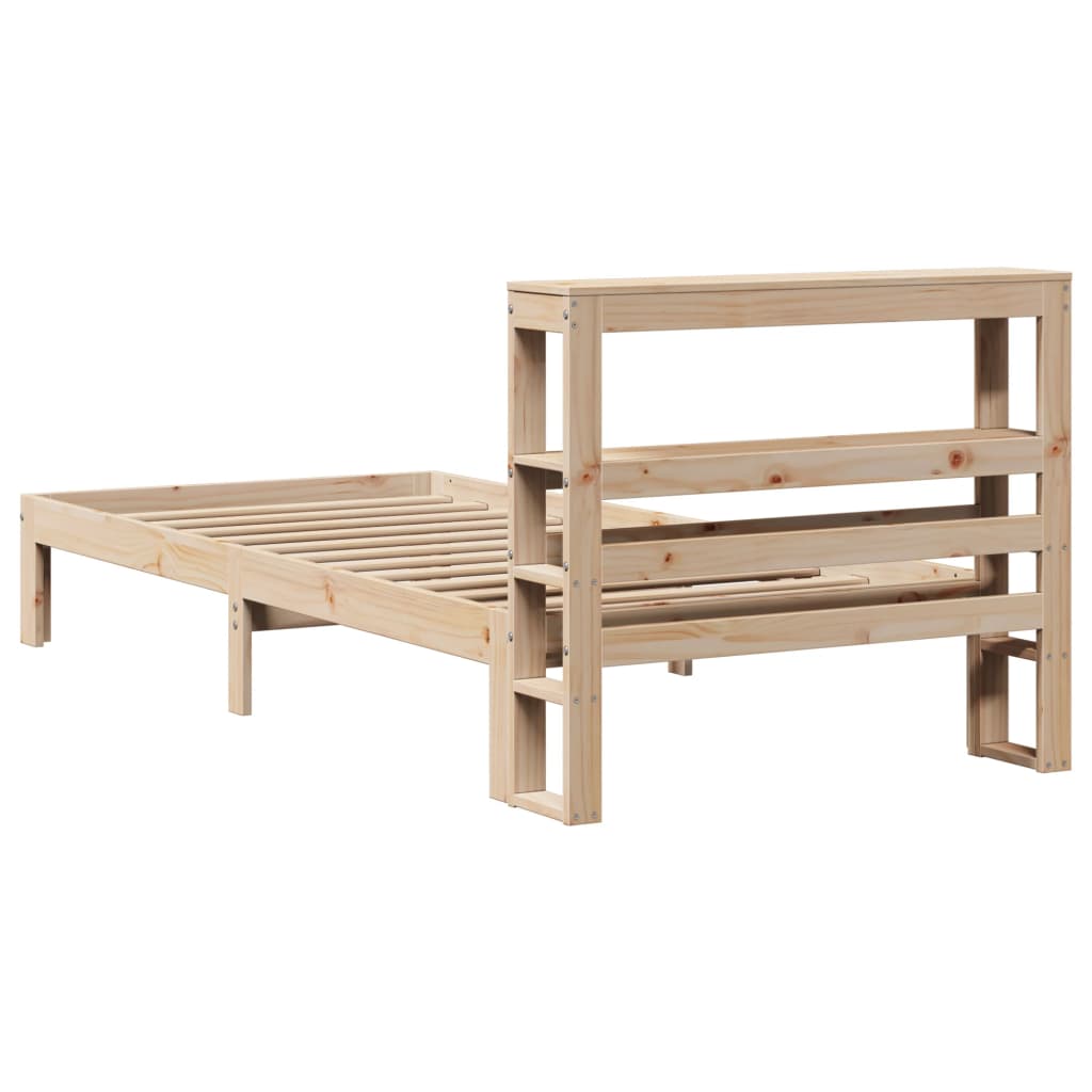 sengeramme med sengegavl 90x190 cm massivt fyrretræ