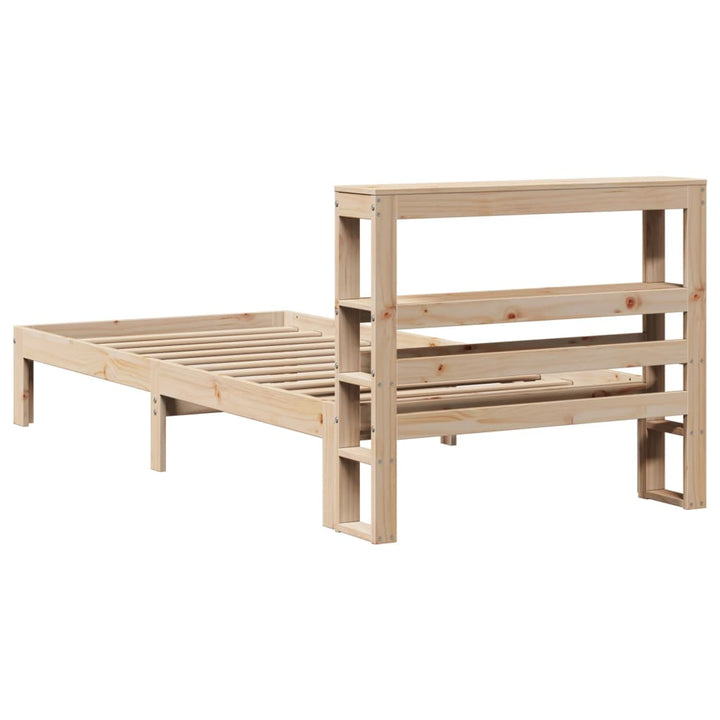 sengeramme med sengegavl 90x190 cm massivt fyrretræ