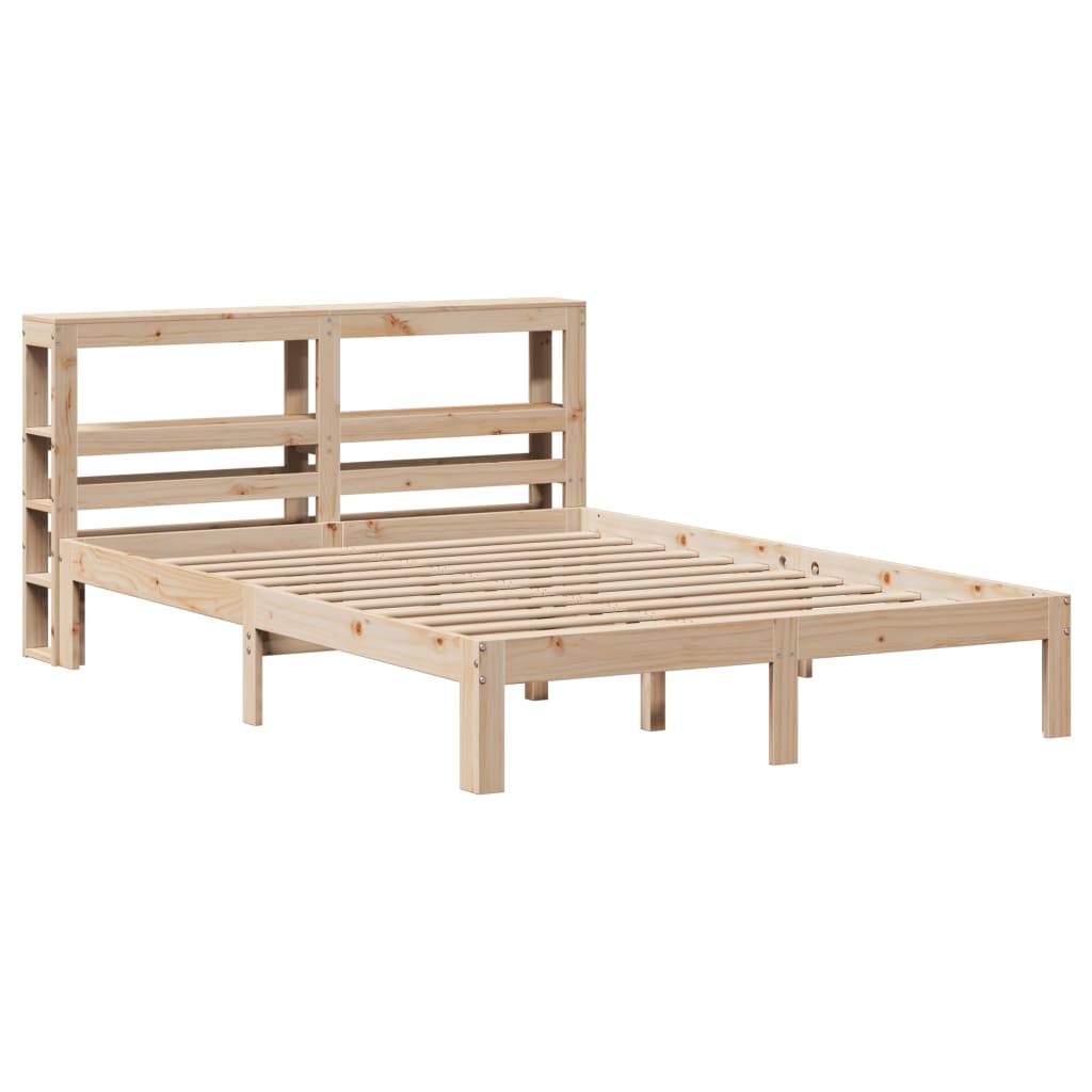 sengeramme med sengegavl 120x190 cm massivt fyrretræ