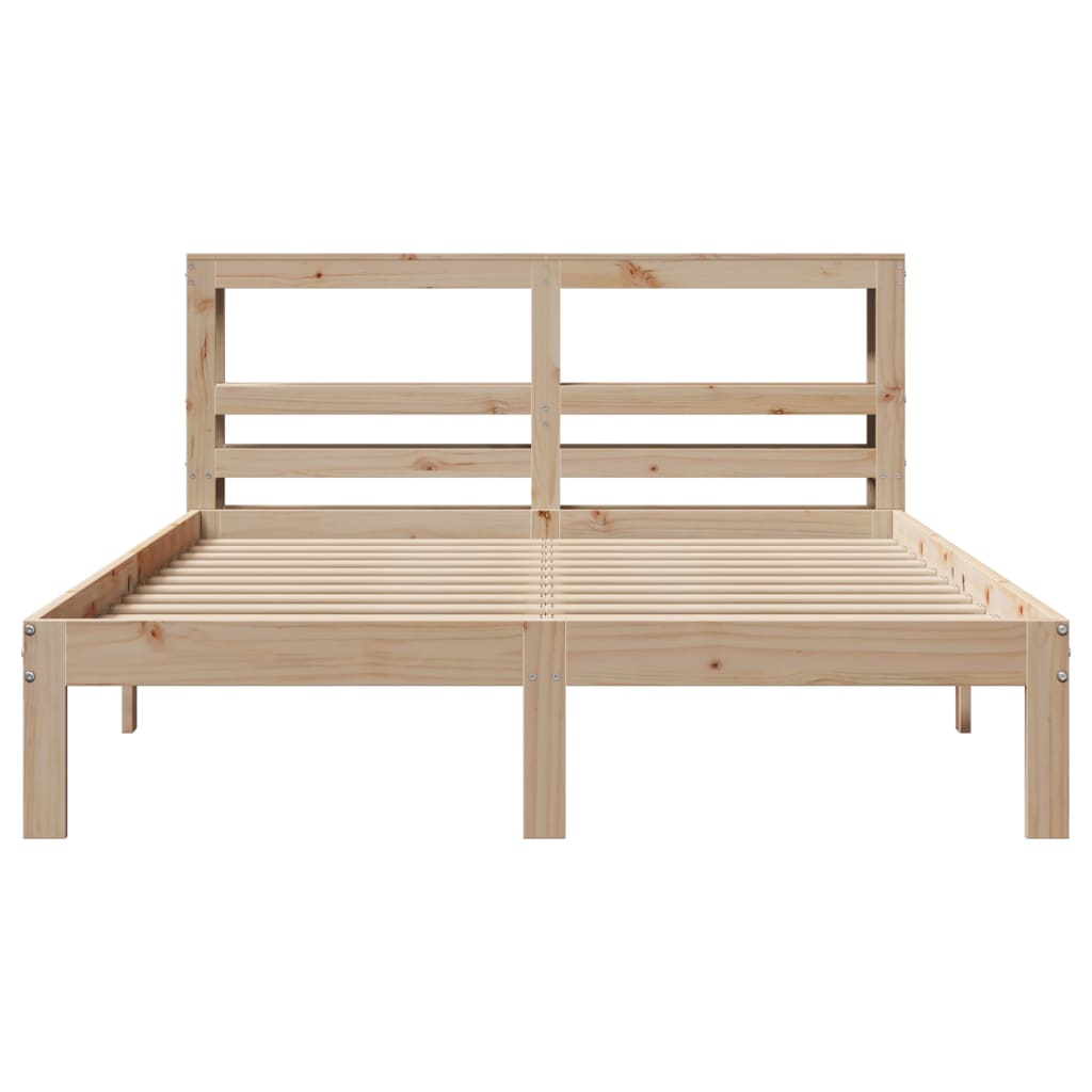 sengeramme med sengegavl 120x190 cm massivt fyrretræ