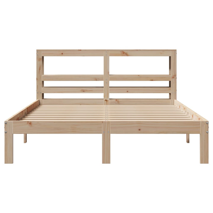 sengeramme med sengegavl 120x190 cm massivt fyrretræ