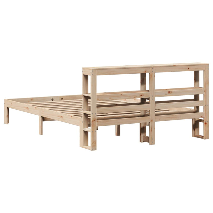 sengeramme med sengegavl 120x190 cm massivt fyrretræ