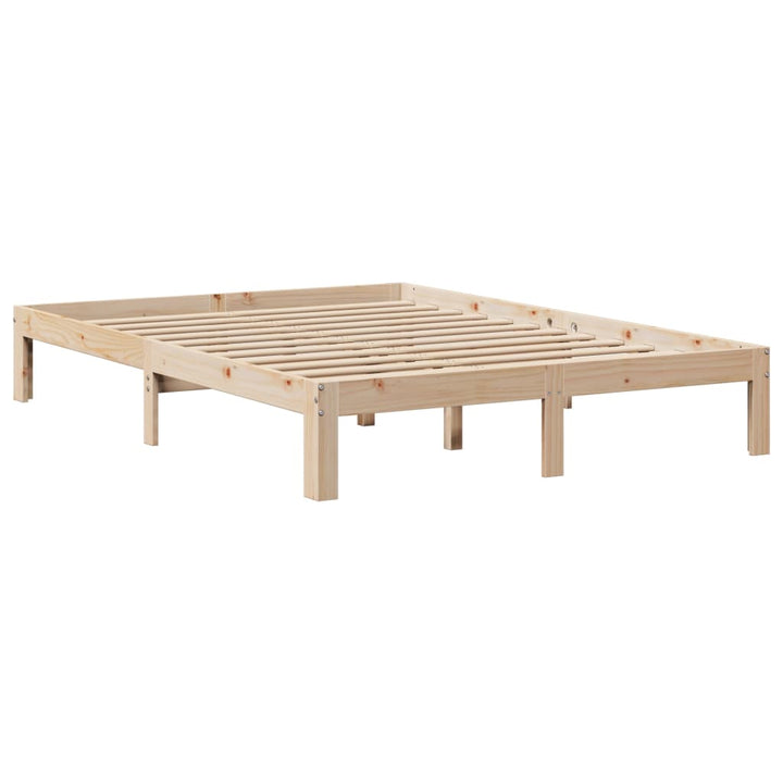sengeramme med sengegavl 120x190 cm massivt fyrretræ