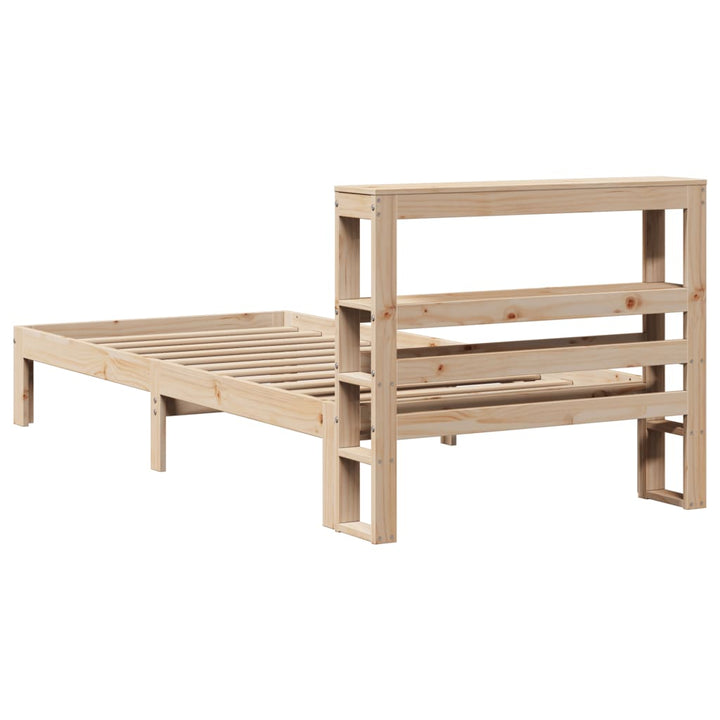 sengeramme med sengegavl 90x200 cm massivt fyrretræ