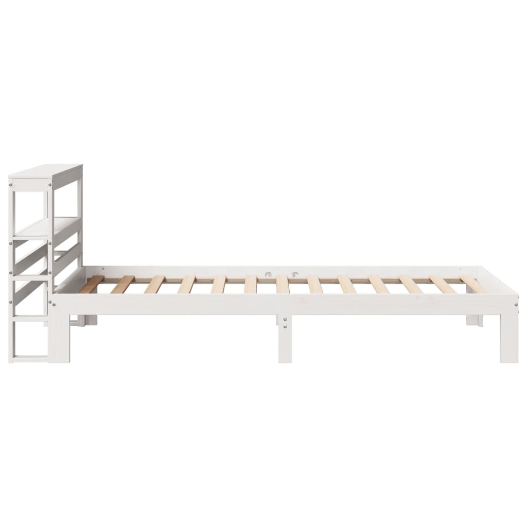 Sengeramme med hovedgærde uden madras Hvid 90x200 cm