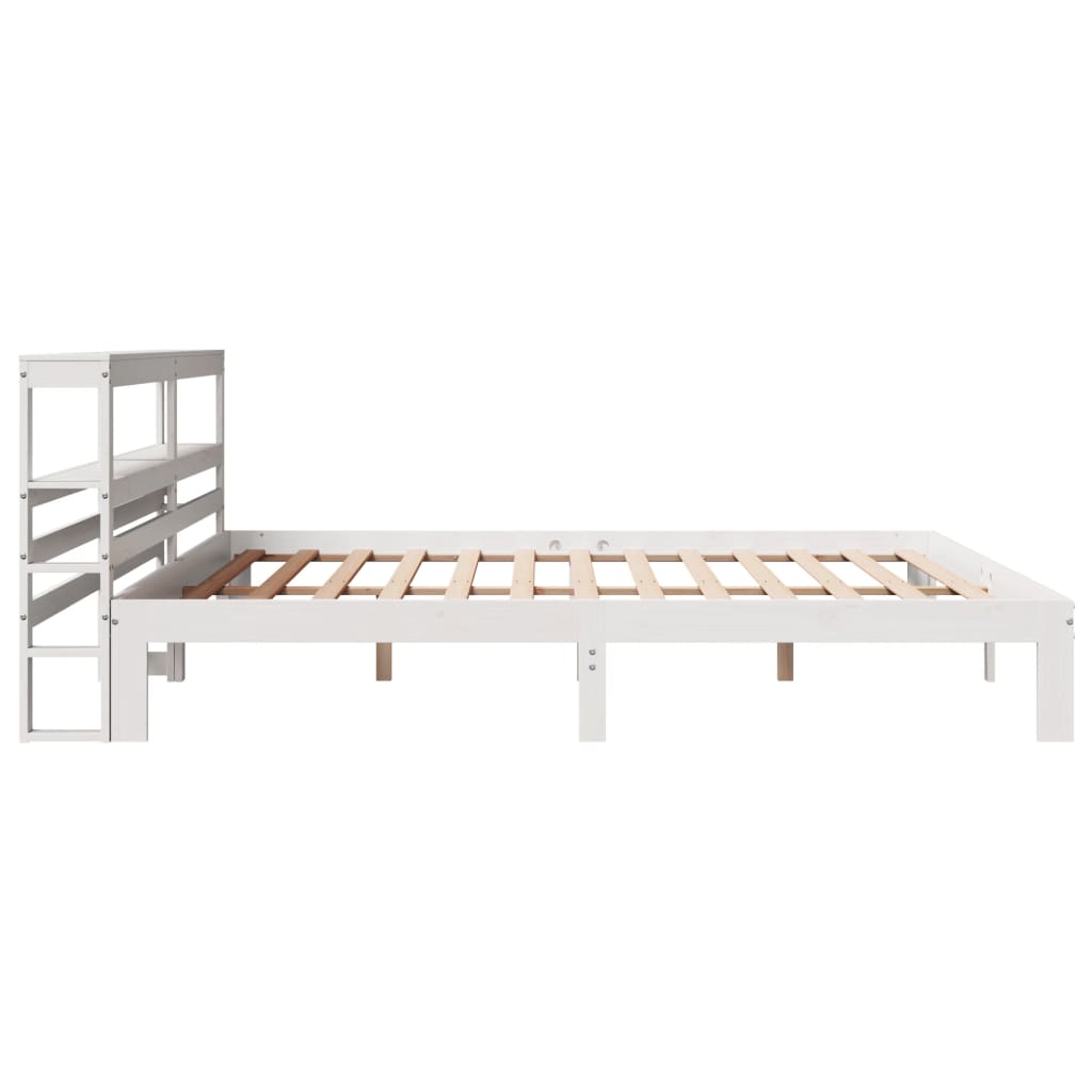 Sengeramme med hovedgærde uden madras Hvid 180x200 cm