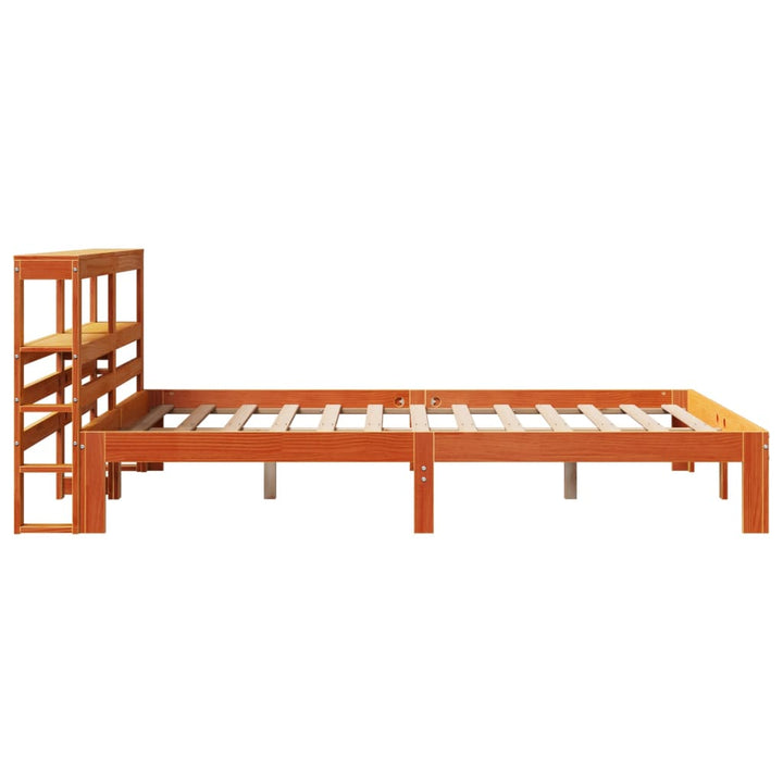 sengeramme uden madras 140x190 cm massivt fyrretræ gyldenbrun