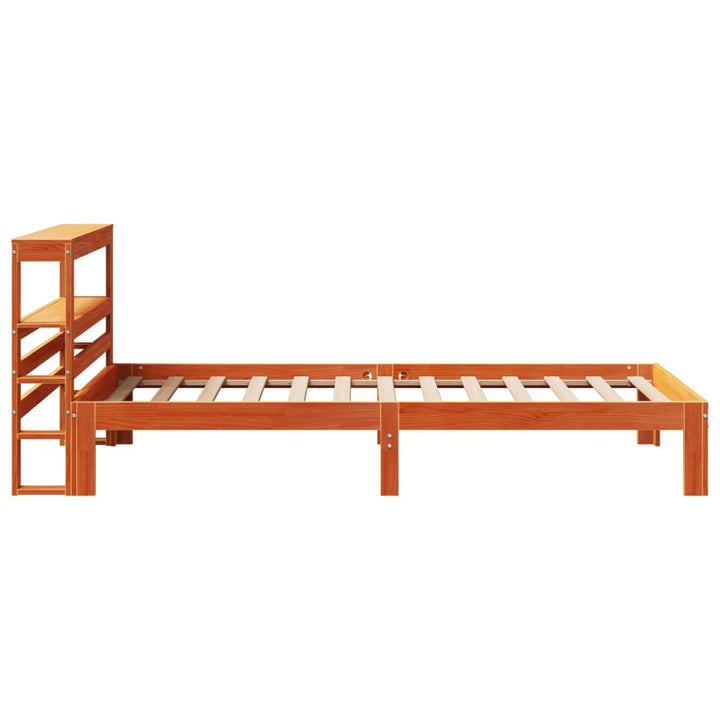 sengeramme uden madras 100x200 cm massivt fyrretræ gyldenbrun