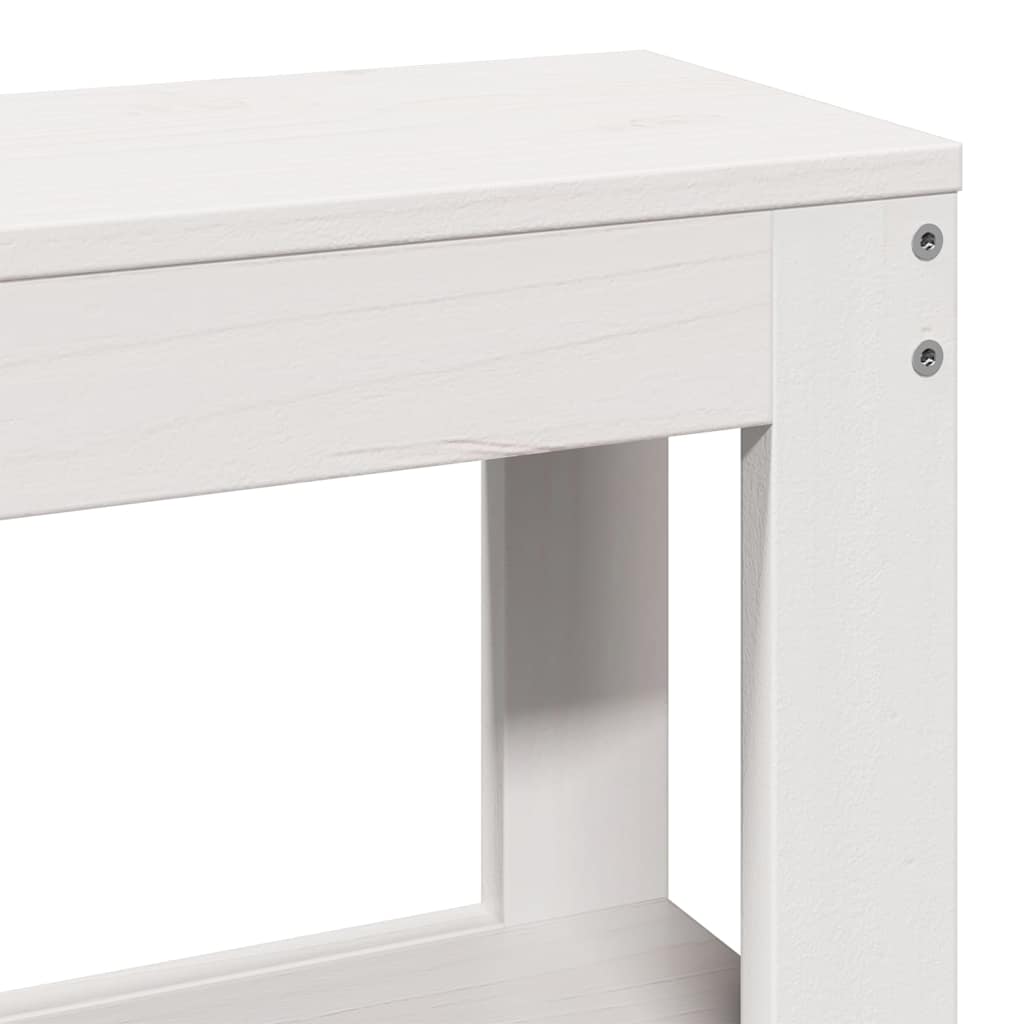 sengeramme med sengegavl135x190 cm massivt fyrretræ hvid