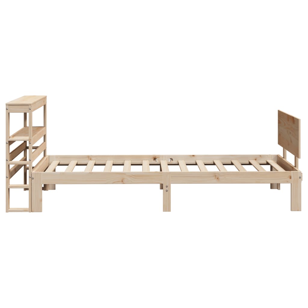 sengeramme med sengegavl 90x200 cm massivt fyrretræ