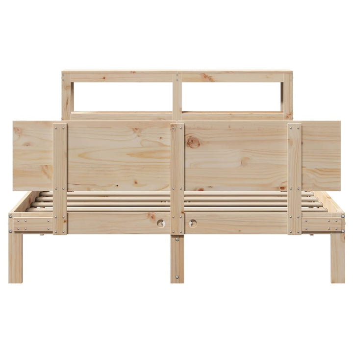 sengeramme med sengegavl 160x200 cm massivt fyrretræ