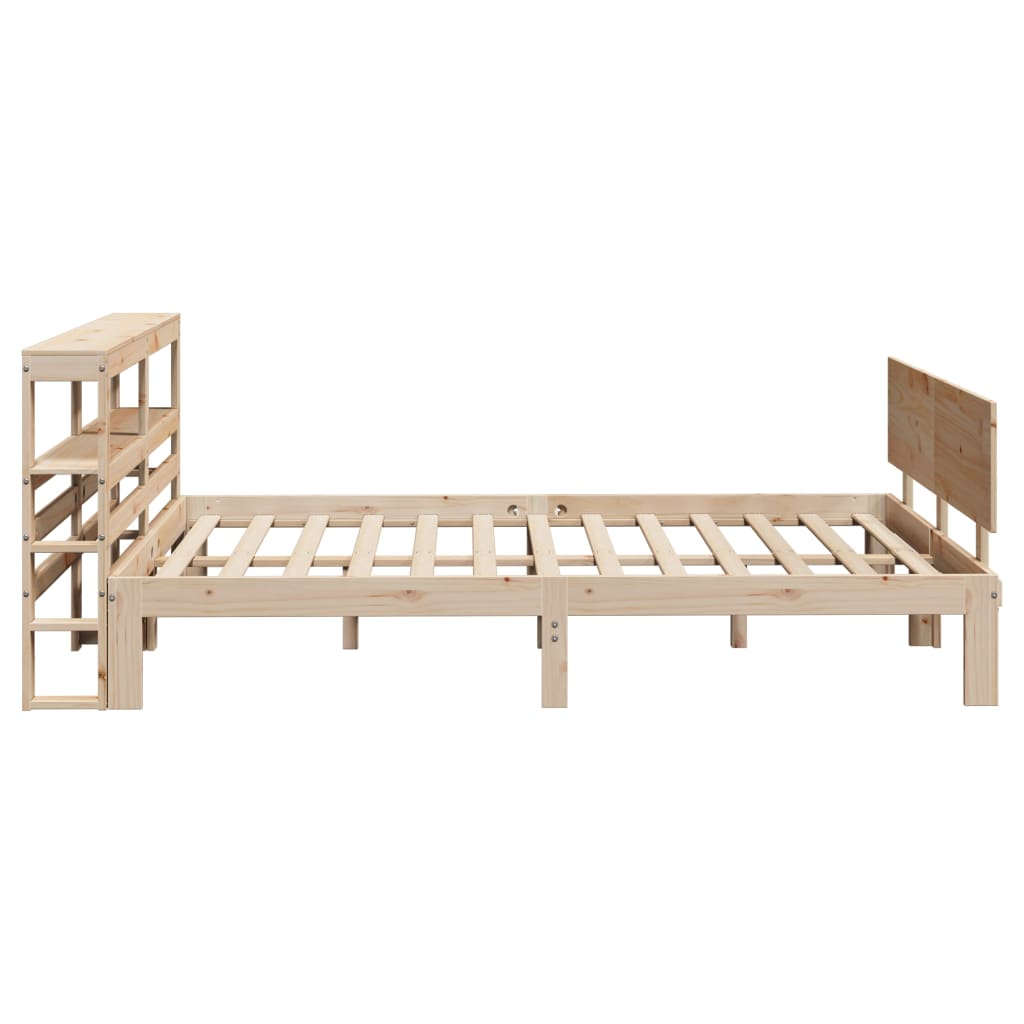 sengeramme med sengegavl 160x200 cm massivt fyrretræ