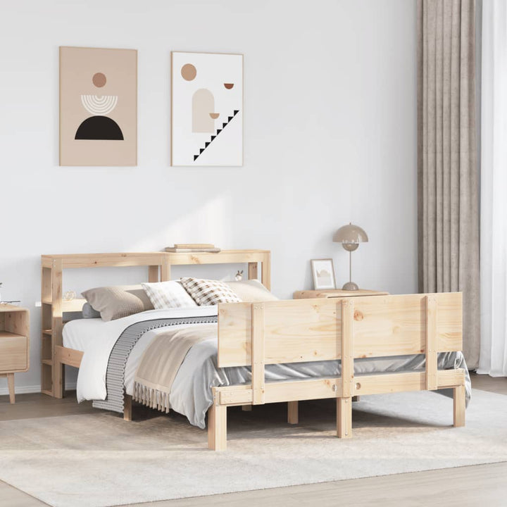 sengeramme med sengegavl 160x200 cm massivt fyrretræ