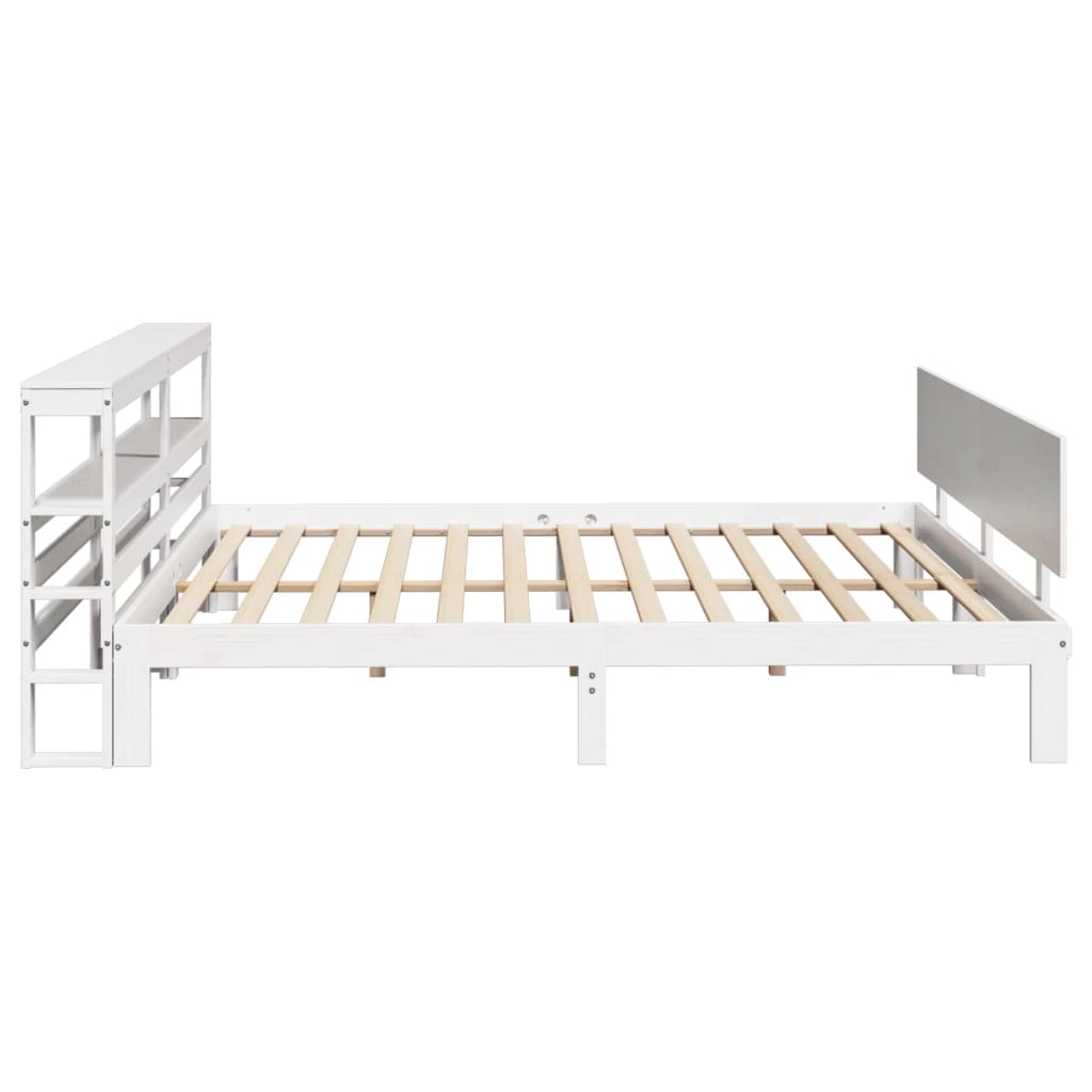 Sengeramme med hovedgærde uden madras Hvid 180x200 cm