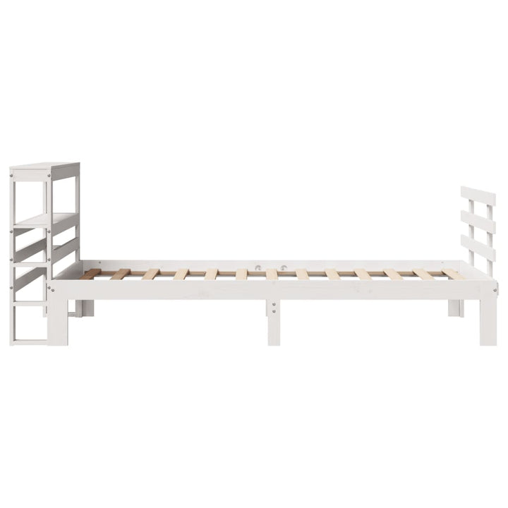 Sengeramme med hovedgærde uden madras Hvid 90x190 cm