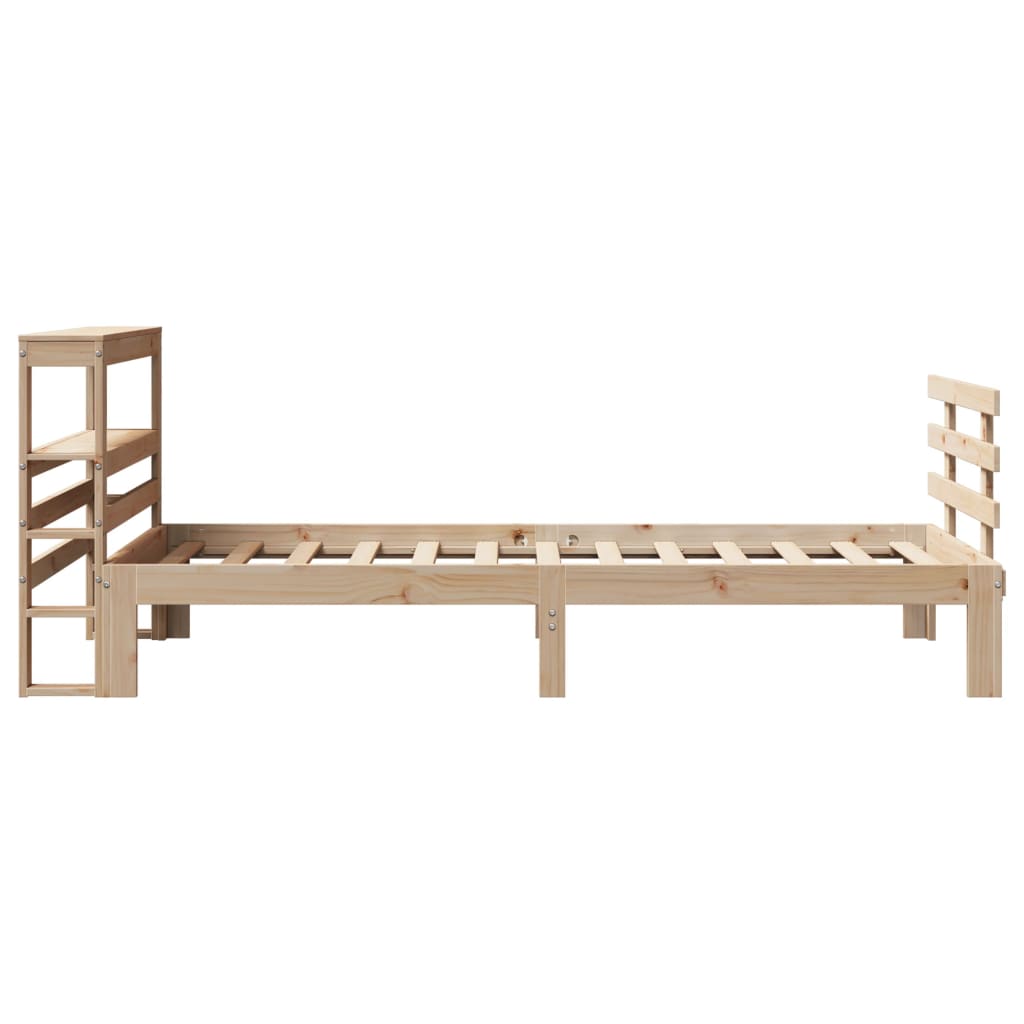 sengeramme med sengegavl 100x200 cm massivt fyrretræ