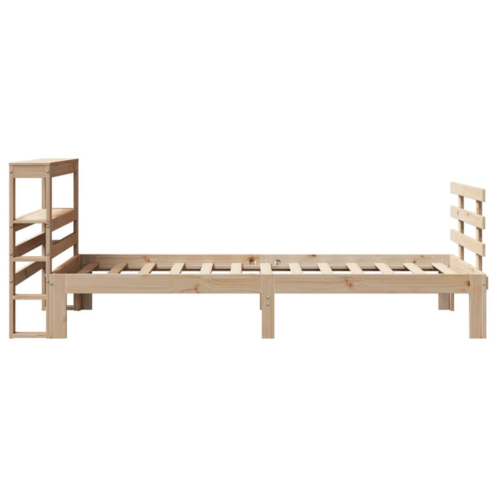 sengeramme med sengegavl 100x200 cm massivt fyrretræ