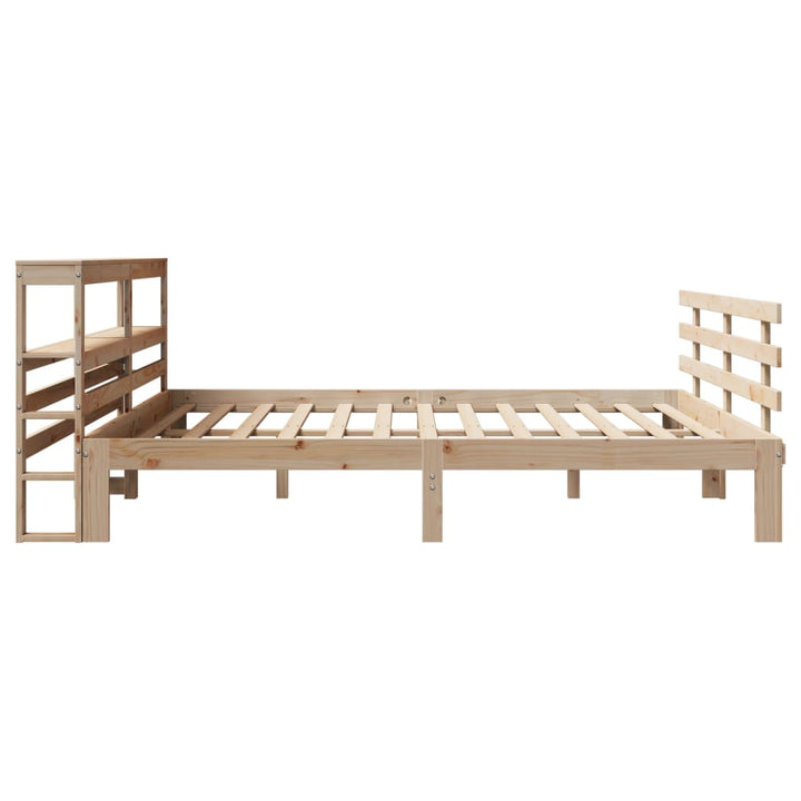 sengeramme med sengegavl 180x200 cm massivt fyrretræ