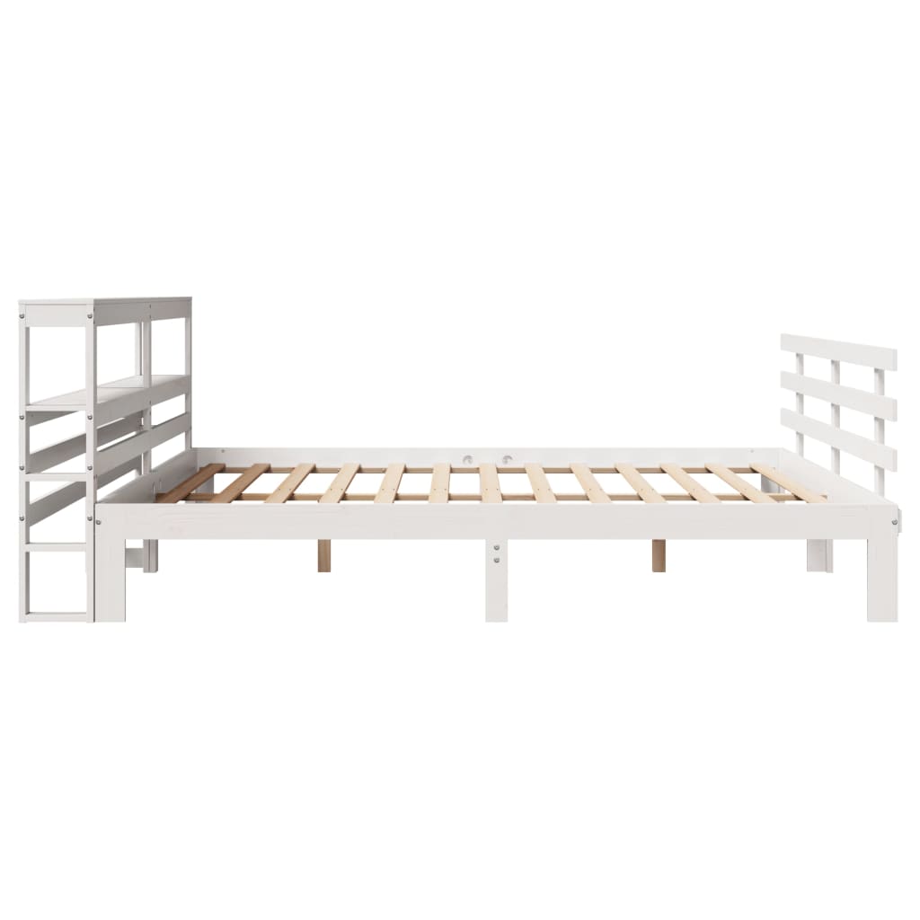 Sengeramme med hovedgærde uden madras Hvid 180x200 cm