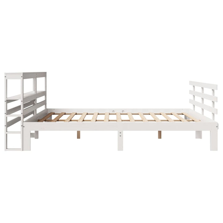 Sengeramme med hovedgærde uden madras Hvid 180x200 cm