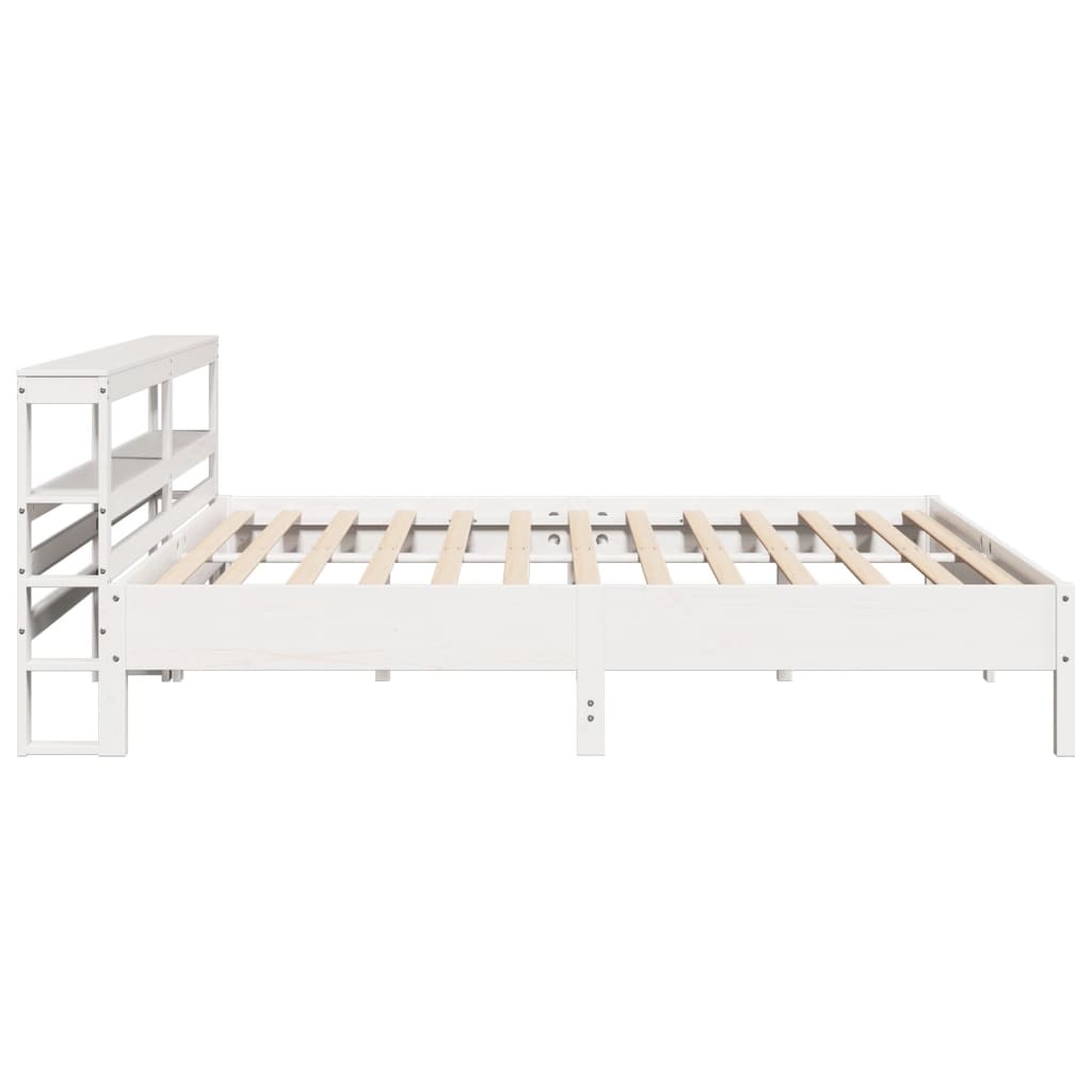 sengeramme uden madras 180x200 cm massivt fyrretræ hvid