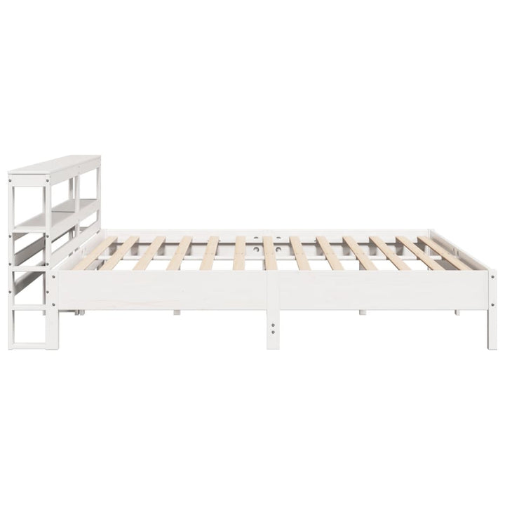 sengeramme uden madras 180x200 cm massivt fyrretræ hvid