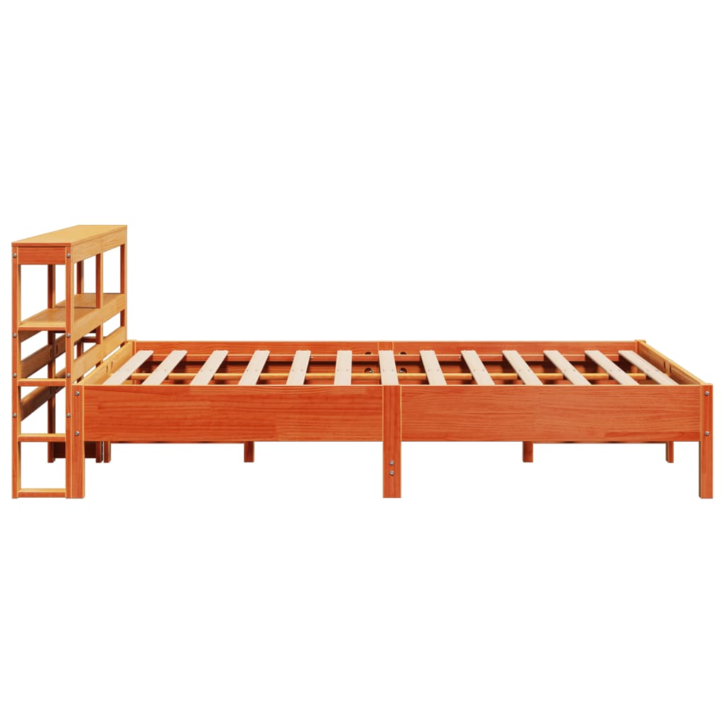 sengeramme uden madras 160x200 cm massivt fyrretræ gyldenbrun