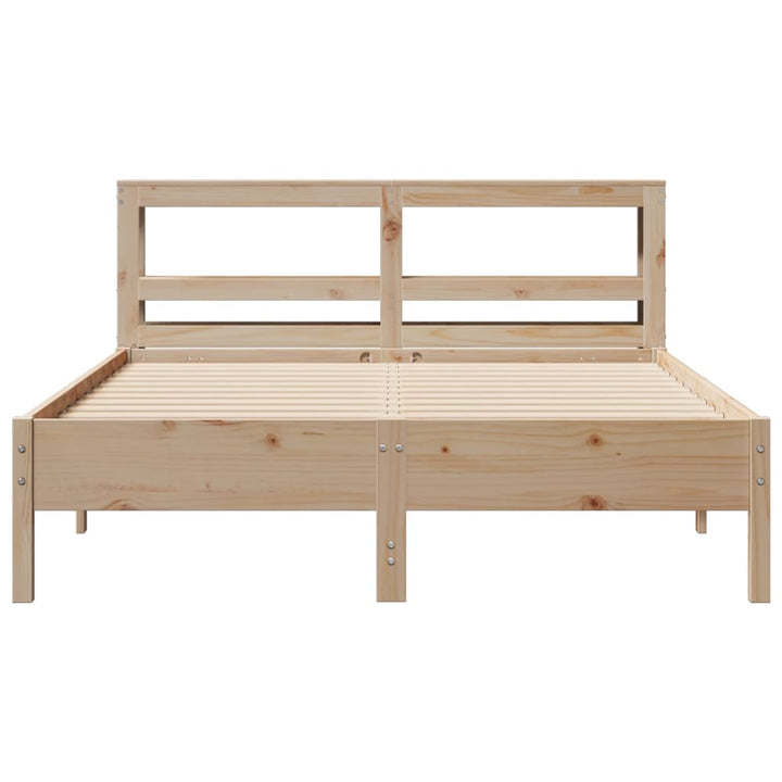 sengeramme uden madras 140x200 cm massivt fyrretræ