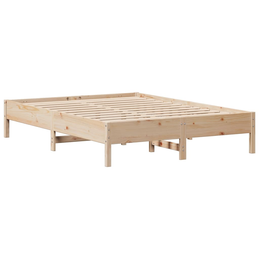 sengeramme uden madras 140x200 cm massivt fyrretræ