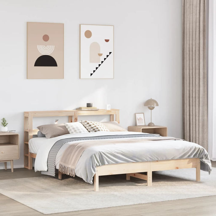 sengeramme uden madras 140x200 cm massivt fyrretræ