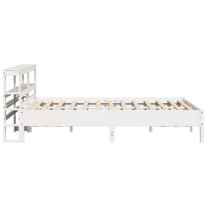 sengeramme uden madras 140x200 cm massivt fyrretræ hvid